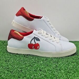 Katy Perry  Collection Womens Shoes 8.5 Medium Lace-Up Sneakers The Rizzo Cherry
